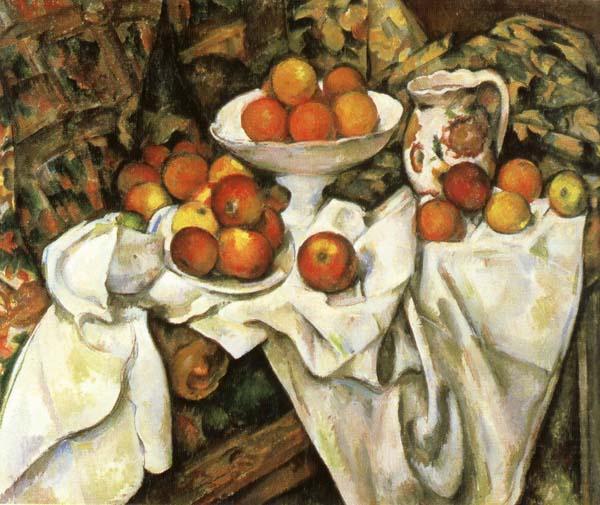 Nature morte de pommes dt d'oranes, Paul Cezanne